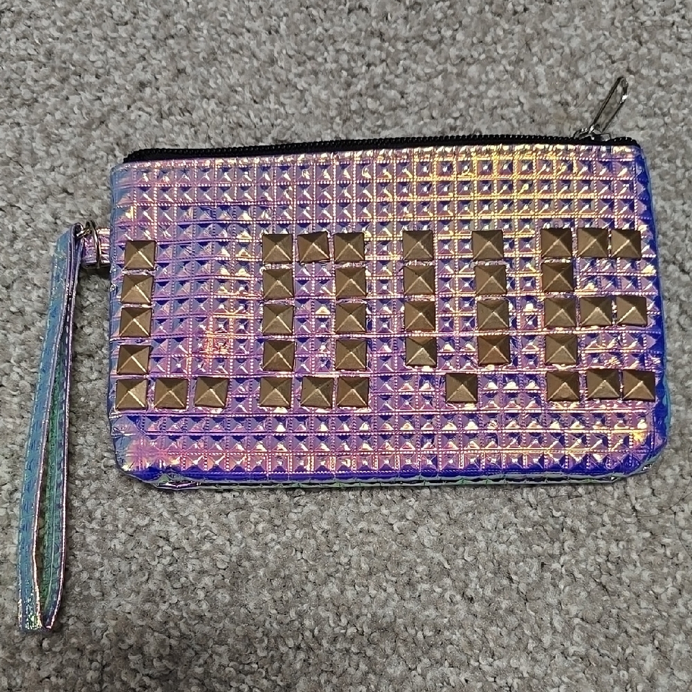 Place Holographic Wristlet with LOVE Design